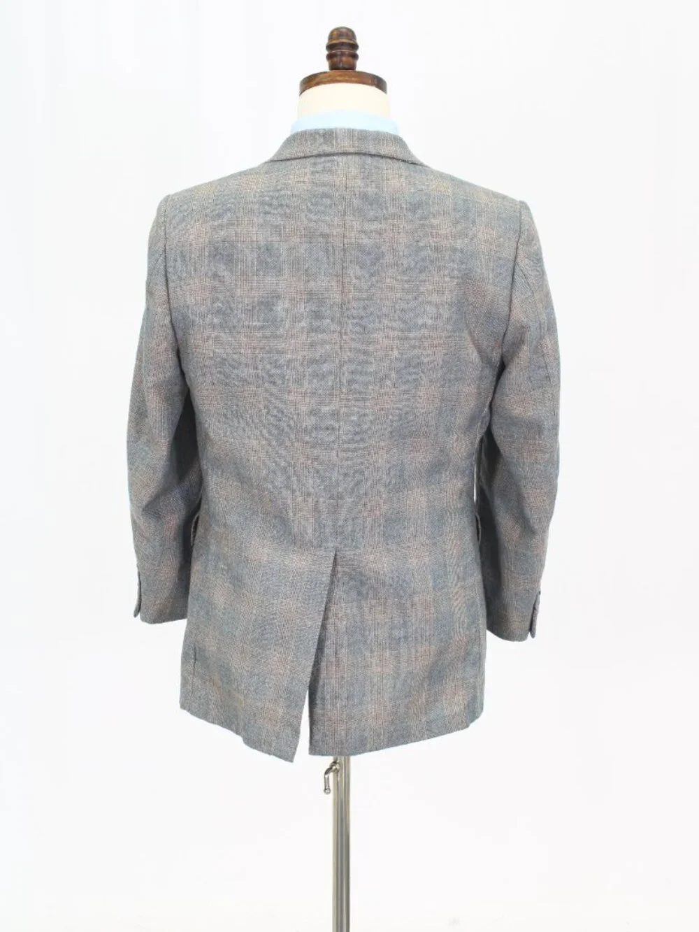 Vintage 1970s 40S 35x28 Gray Full Suit 2-Button Solid R929